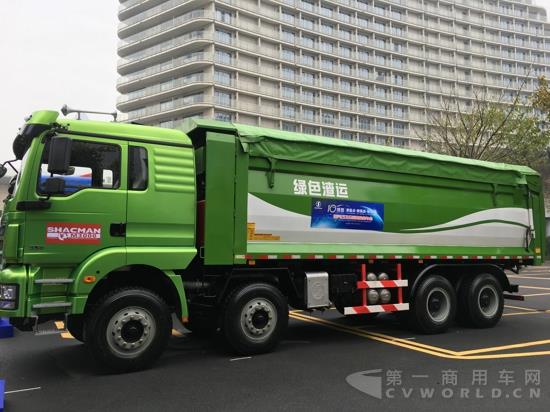 陜汽德龍M3000 8×4渣土車，搭載濰柴WP10.350E53發(fā)動機，歐五排放，漢德16噸MAN技術(shù)雙級鑄造橋，速比5.262IMG_1541.jpg