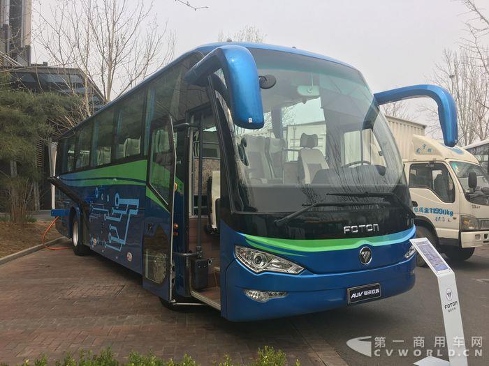 搭載普萊德磷酸鐵鋰電池的福田歐輝客車.JPG